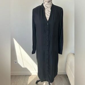Simple the Brand Amsterdam Cupro Shirt Dress